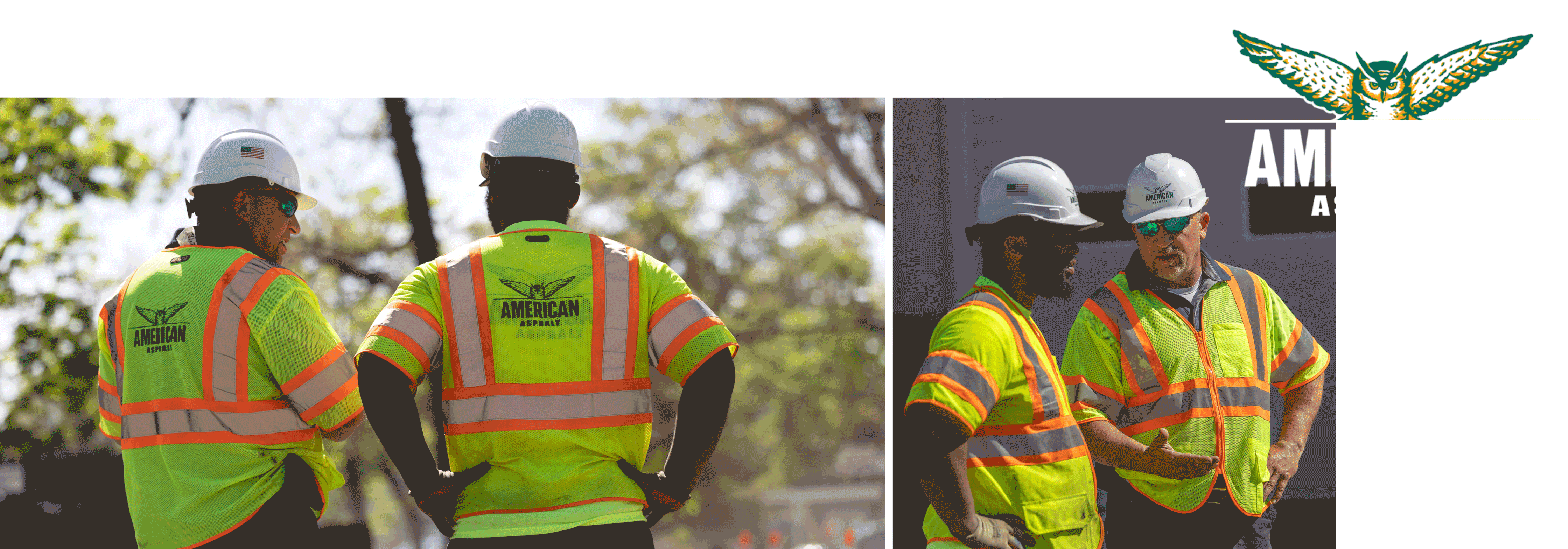 Earle American workers wearing reflective vests