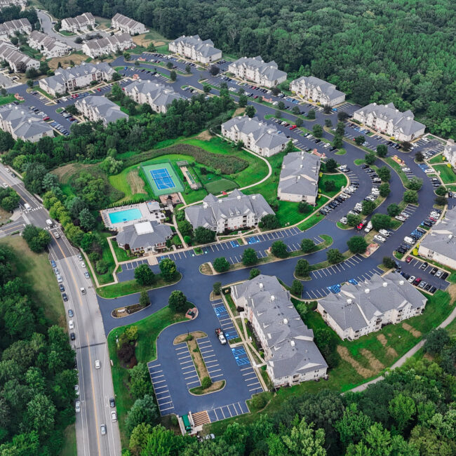 Aerial view of Austin Apartment Complex